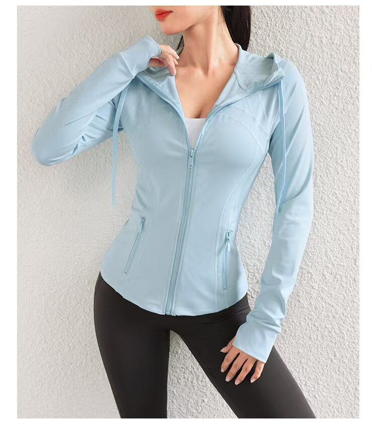 Pilates Yoga Wear - 여성용 긴팔 요가복 자켓 슬리밍 피트니스