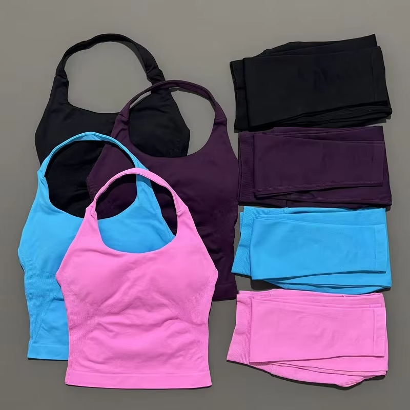 Pilates Yoga Wear - 2피스 여성용 스포츠웨어 요가 세트 짐웨어