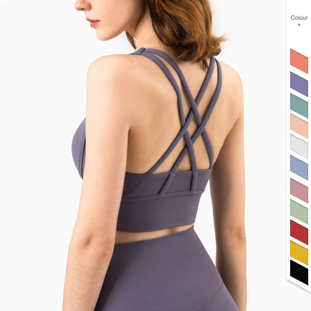 Pilates Yoga Wear - 여름 패션 크로스 백 여성 스포츠