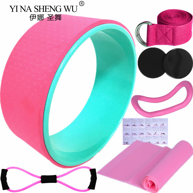 7Pcs 요가 휠 필라테스 액세서리 체육관 도구 운동  - Pilates Yoga Wheel 리뷰 및 가격
