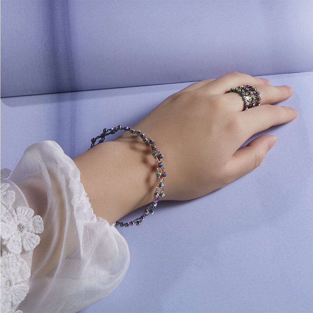 1pc 크리스탈 상감 매직 스트레치 팔찌 2 in 1  - Pilates Ring Magic 리뷰 및 가격