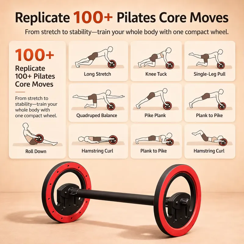 홈짐 피트니스 바디 스컬프팅 운동기구 스트레칭 트레이닝 - Pilates Yoga Wheel 리뷰 및 가격