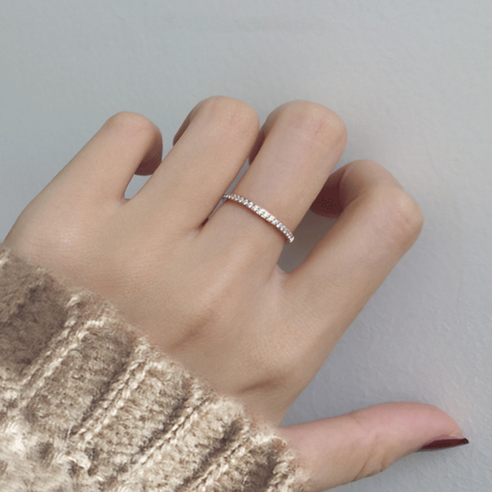 2mm 아이스 큐빅 지르코니아 반지 여성 골드 실버 컬 - Pilates Ring Magic 리뷰 및 가격