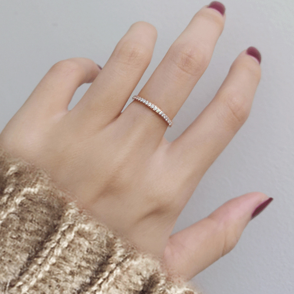 2mm 아이스 큐빅 지르코니아 반지 여성 골드 실버 컬 - Pilates Ring Magic 리뷰 및 가격