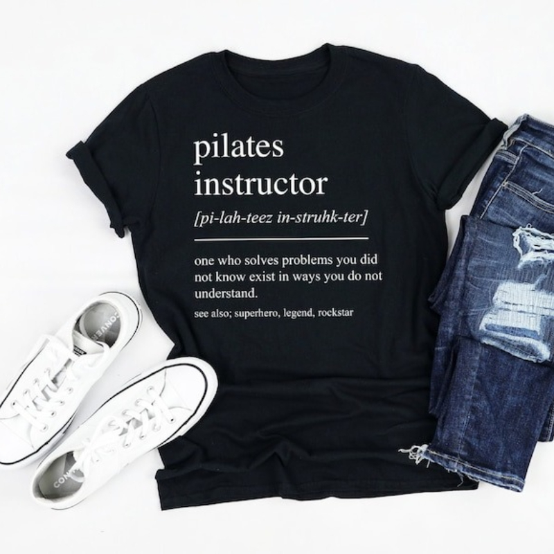 필라테스 강사 코튼 티셔츠 여성용 웃긴 셔츠 운동 요가 - Pilates Yoga Instructor 리뷰 및 가격