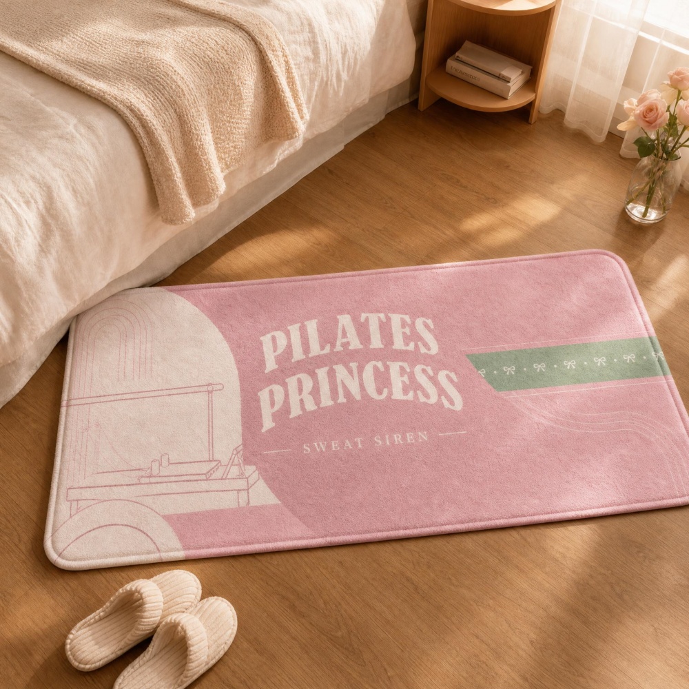 부드러운 플란넬 직사각형 바닥 러그 핑크 필라테스 아트 - Pilates Yoga Room 리뷰 및 가격